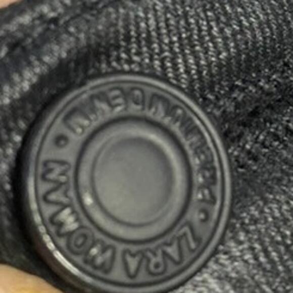 ZARA Slim Fit Ankle Mid Rise Faux Leather Cotton Blend Stretch Skinny Pants - Picture 6 of 10